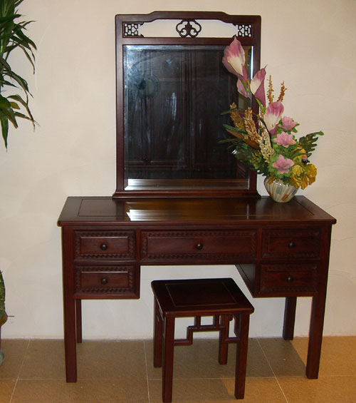新中式红檀梳妆台(红古轩)