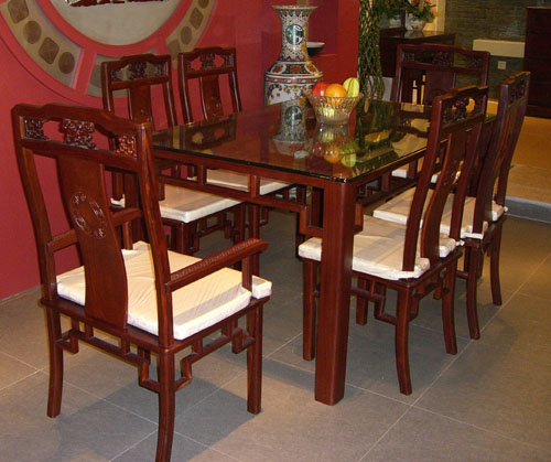 新中式红檀餐台