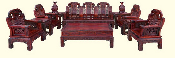 老挝红酸枝木吉祥沙发11件（乐福居）