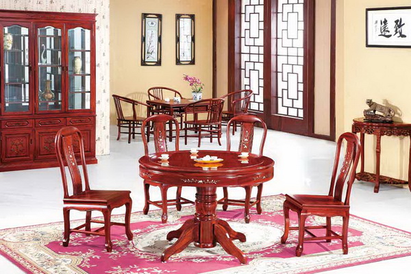1.1米中式圆台(文轩家具）
