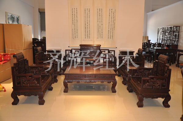 qh-007 南美酸枝金玉满堂沙发2（齐辉）