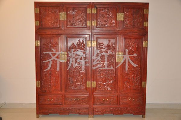 qh-015红檀顶箱柜（齐辉）