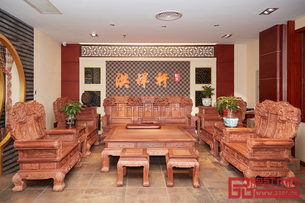 洪祥轩红木《松鹤大奔沙发》