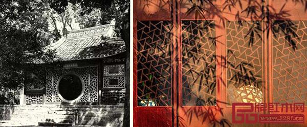 安徽滁州琅琊寺中一座封闭式楼阁、苏州拙政园窗格