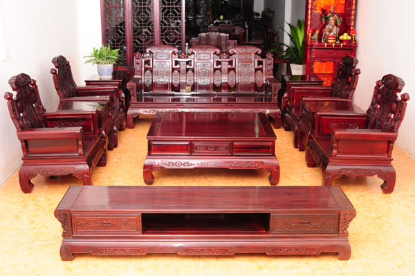 聚福沙发、地柜（南美酸枝）(鸿福)