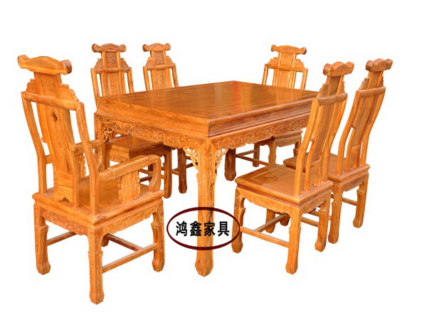 三羊开泰餐台七件套(鸿鑫家具)