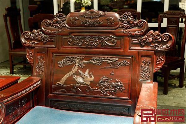 沁园居《松鹤延年沙发》细节图 沁园居《松鹤延年沙发》细节图