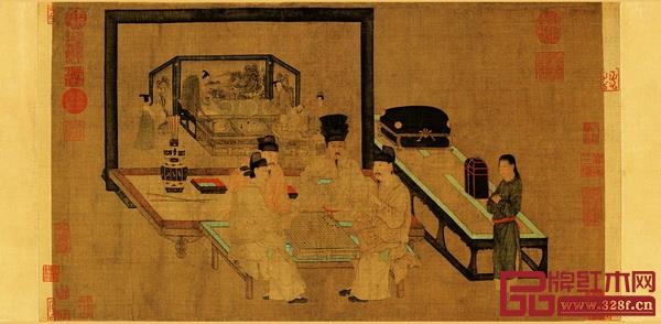 《重屏会棋图》 《重屏会棋图》