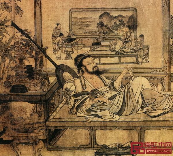 《消夏图》局部 《消夏图》局部