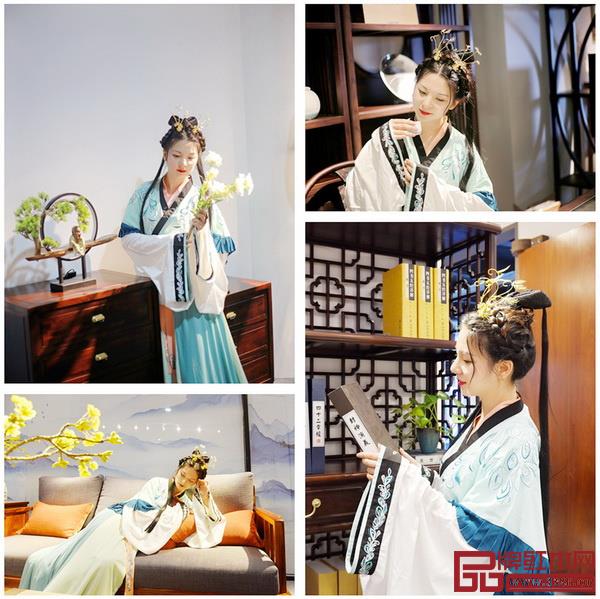 汉服遇上红木家具，不仅是视觉的享受，更是中国传统文化的精彩对话