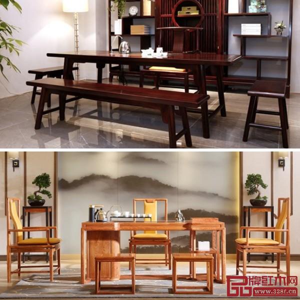 无论是古典韵味还是新式简约的茶台,你都可以在“当代红木茶台汇萃展”上见到 无论是古典韵味还是新式简约的茶台,你都可以在“当代红木茶台汇萃展”上见到