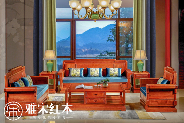 中山雅宋红木—春下沙发6件套 中山雅宋红木—春下沙发6件套